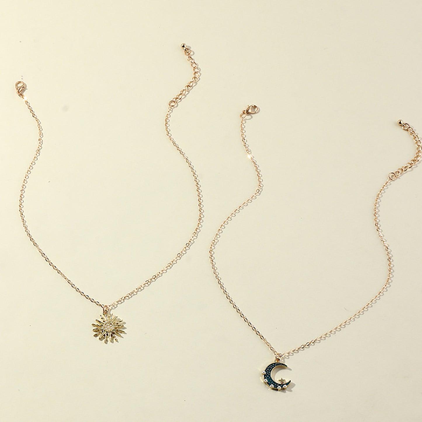 Multilayer Sun & Moon Necklace