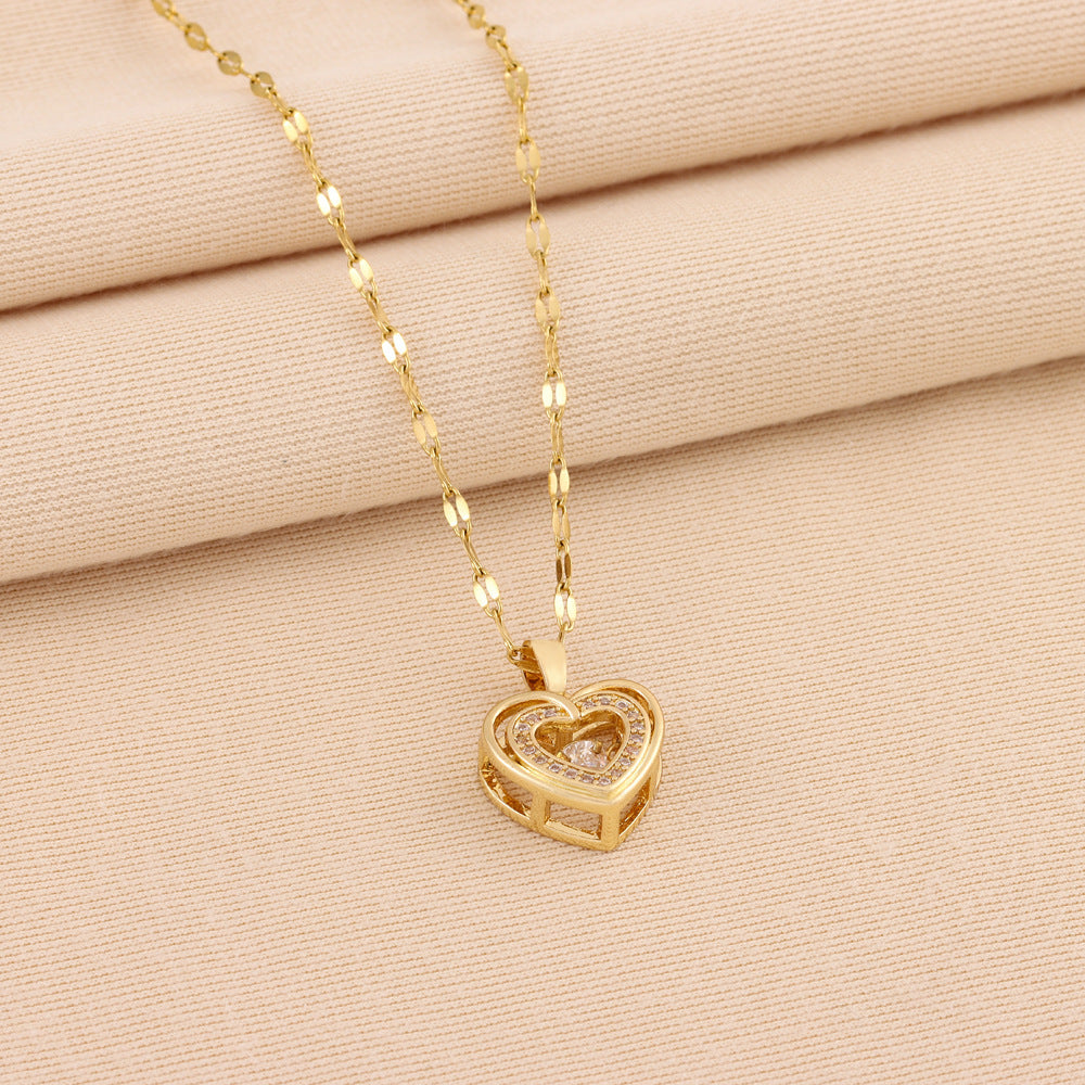 Multilayered Heart Necklace