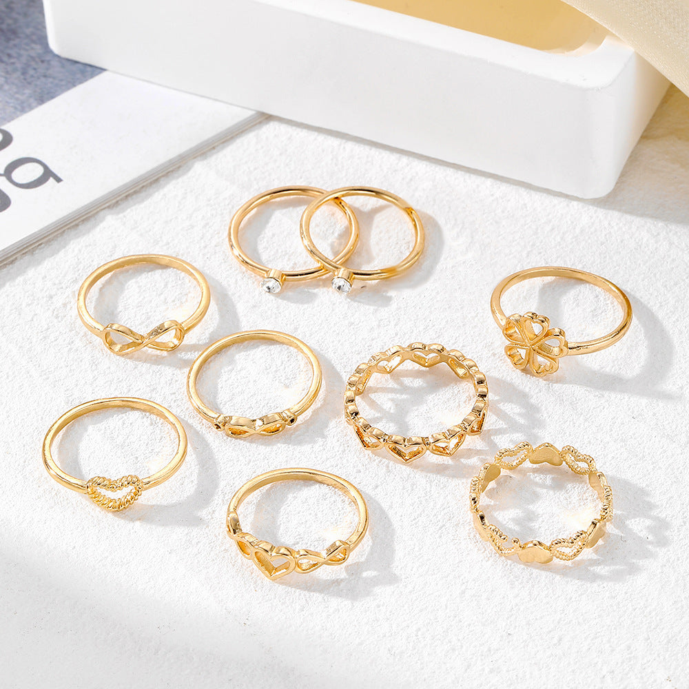 Alyssa Heart Ring Set