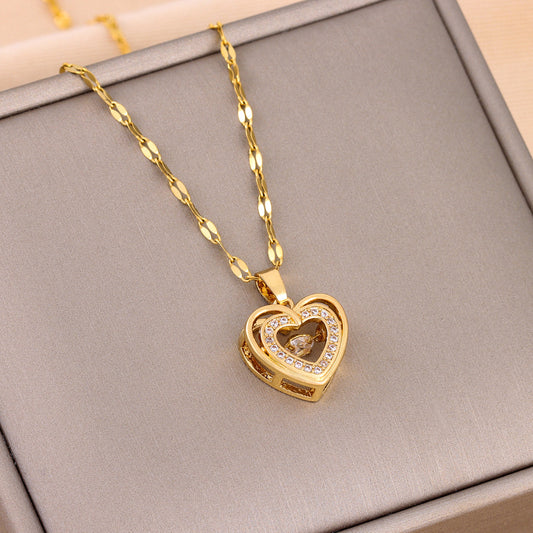 Multilayered Heart Necklace