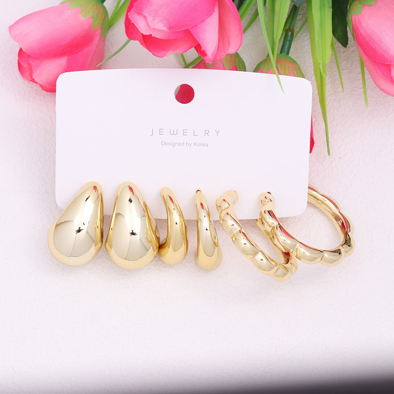 3 Piece Hoop Earring Set