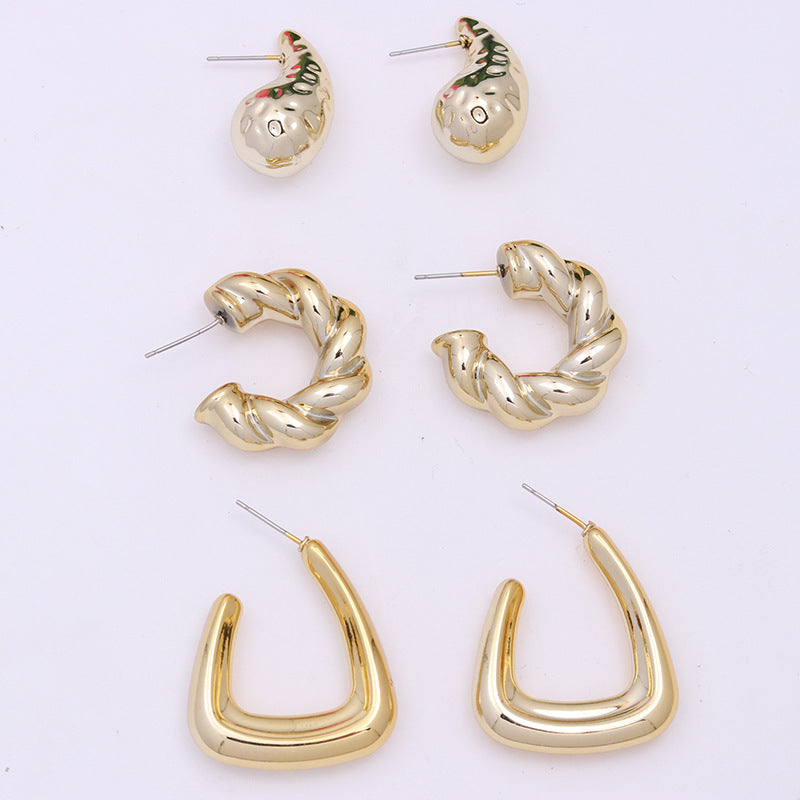 3 Piece Hoop Earring Set