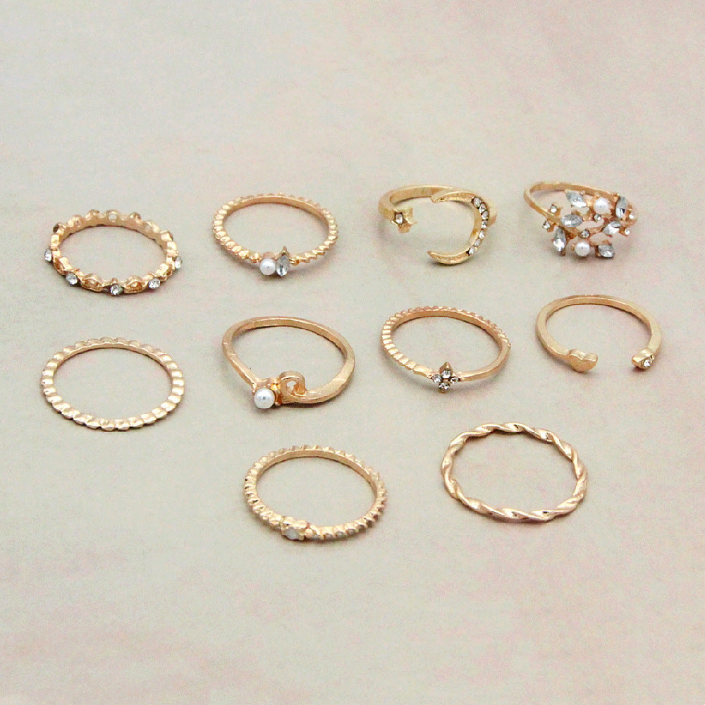 Star Moon 10-Piece Ring