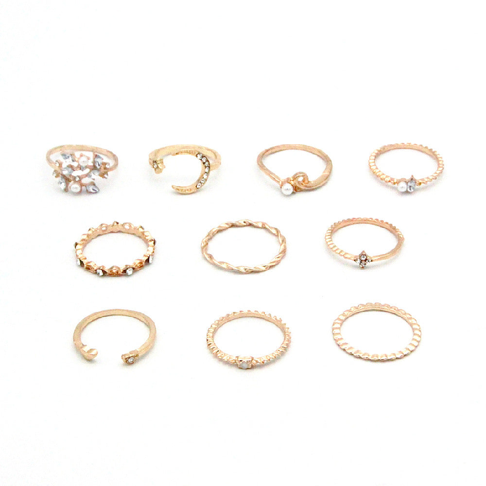 Star Moon 10-Piece Ring