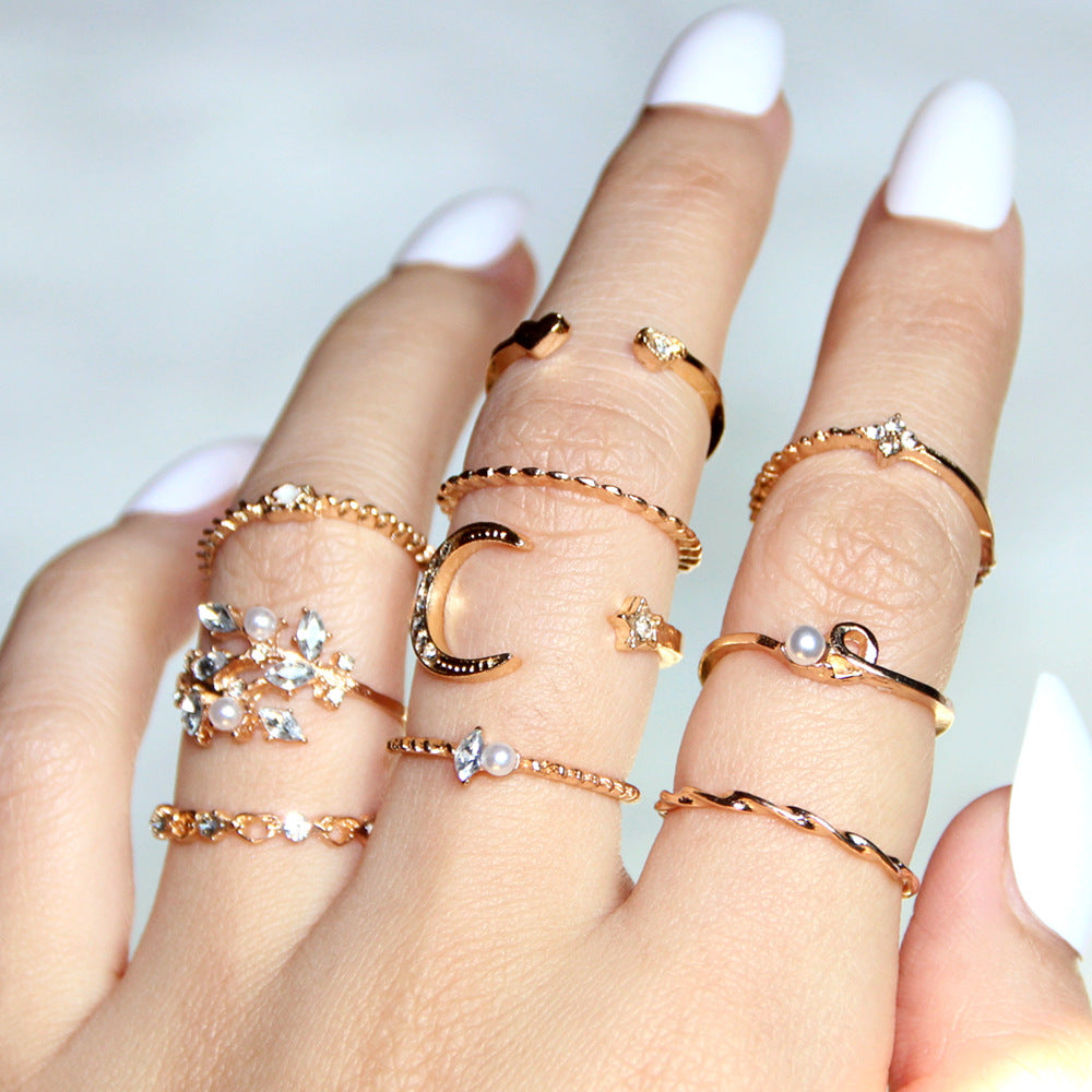 Star Moon 10-Piece Ring